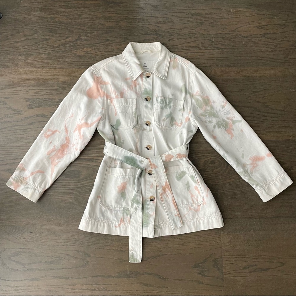 Tie dye chore coat